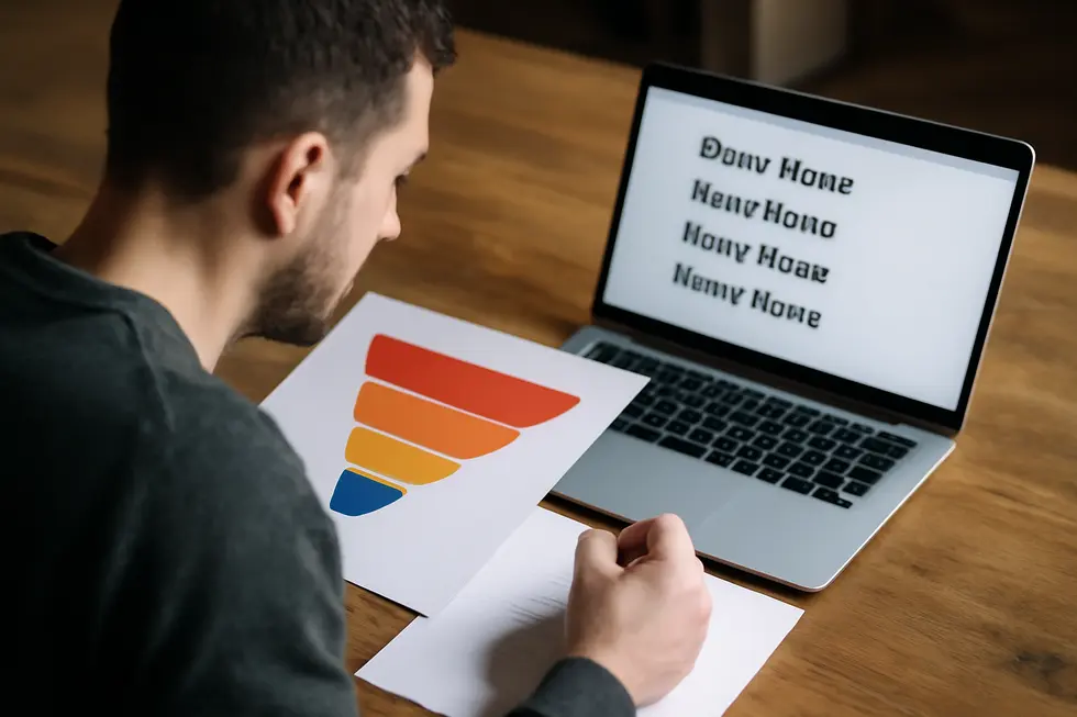 A clean and minimalistic workspace emphasizing the importance of clarity and simplicity in brand name creation.