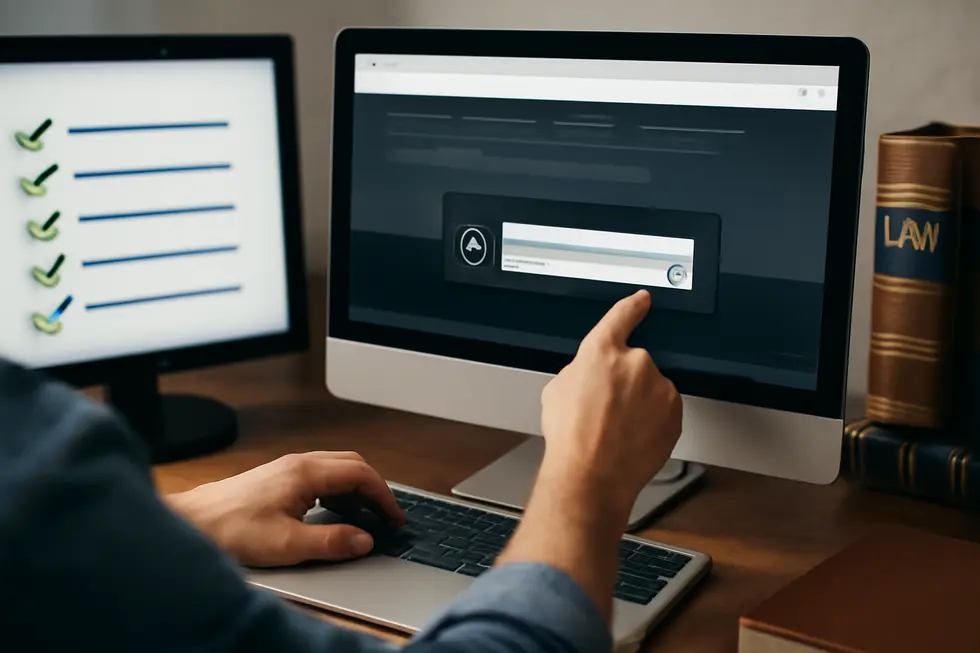 A website footer highlighting the core components of a copyright notice: symbol, year, and owner name.