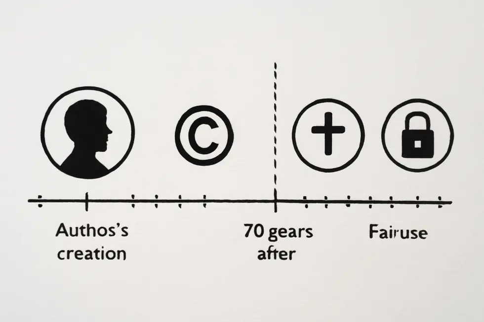 Business owners consulting copyright law in a professional setting.
