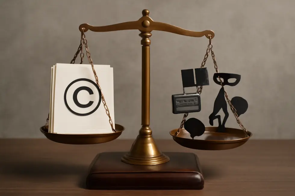 Visual representation of the legal foundations and definitions underlying copyright.