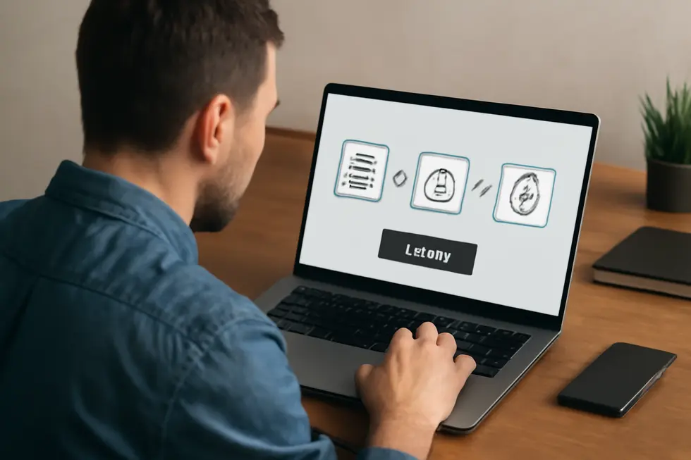 Business owner confidently illustrating the automatic copyright protection of original works upon creation.