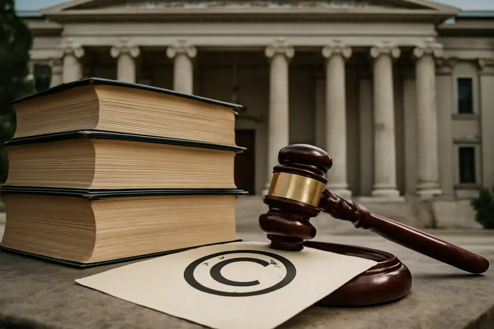 Visual contrast between ‘copyrighted’ legal protection and ‘copywritten’ marketing copywriting.