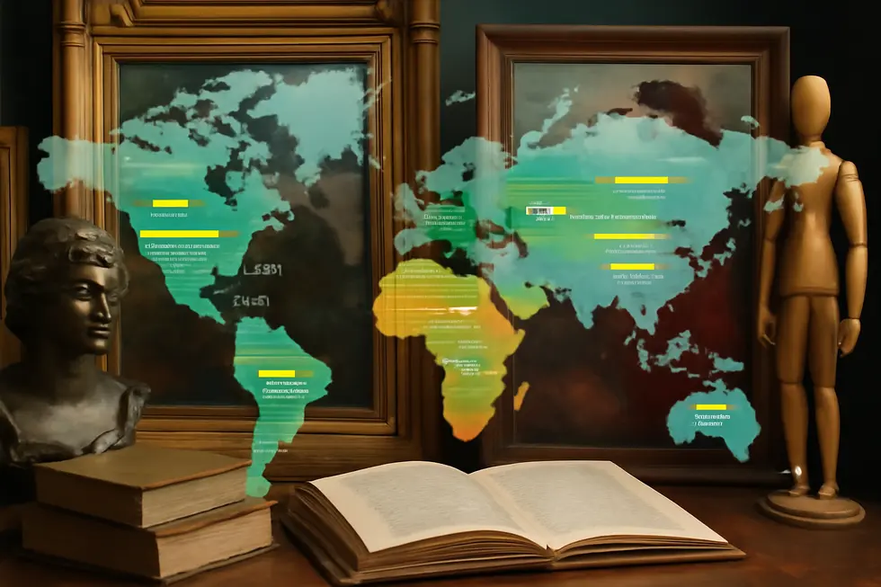 Visual representation of copyright duration timelines for literary and artistic works across various jurisdictions worldwide.