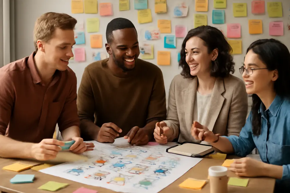 Business owners brainstorming unique, memorable names that stand out.