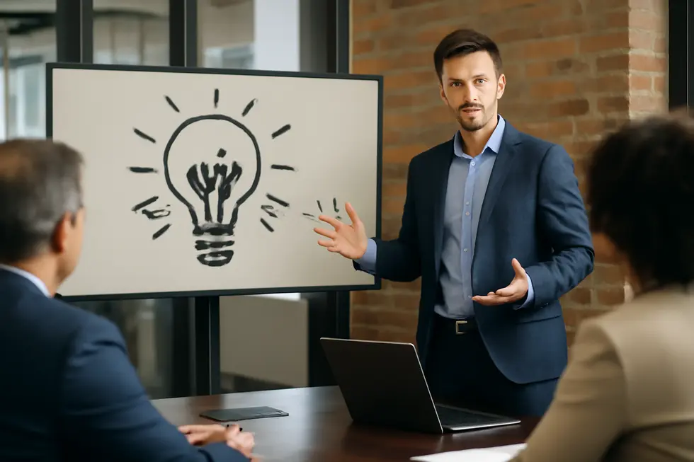 An entrepreneur illustrates the importance of a distinctive slogan as a key step in trademark protection.