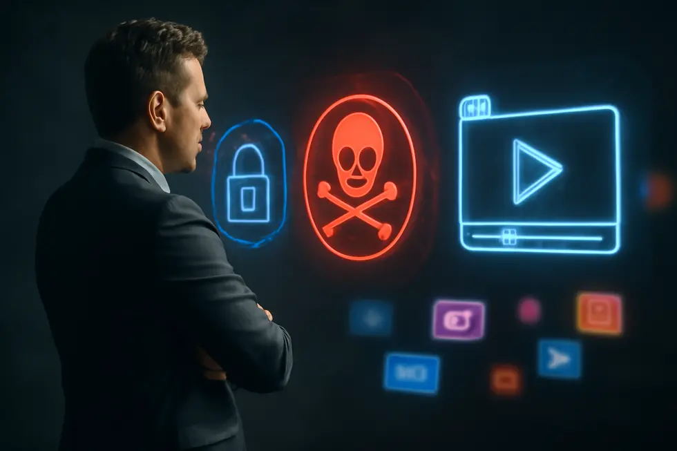 Visualizing the core difference between marketing copywriting and legal copyright protection.