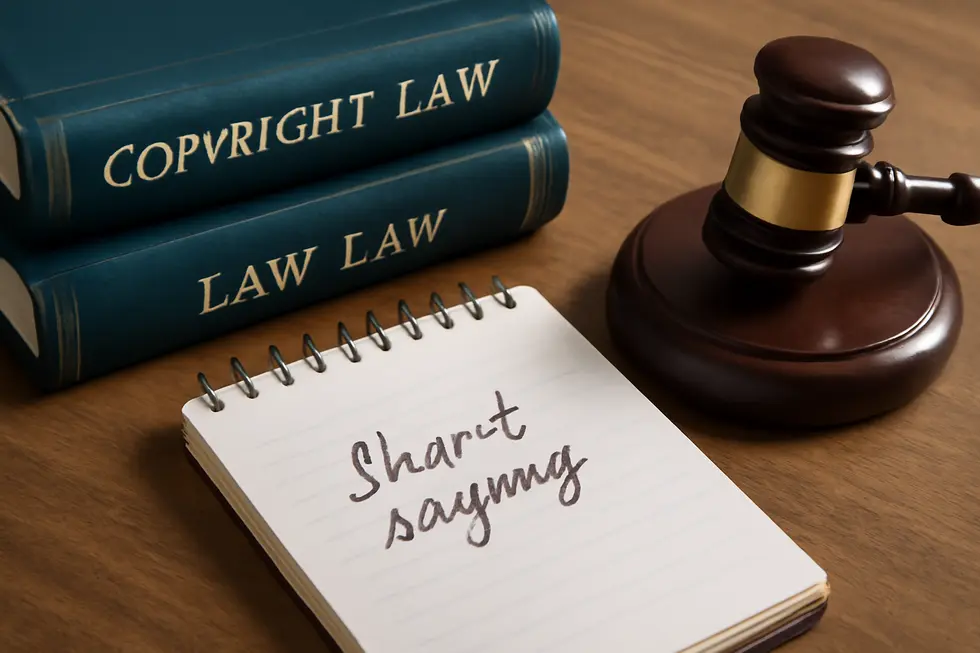 Visualizing the legal boundaries of copyright protection for short sayings.