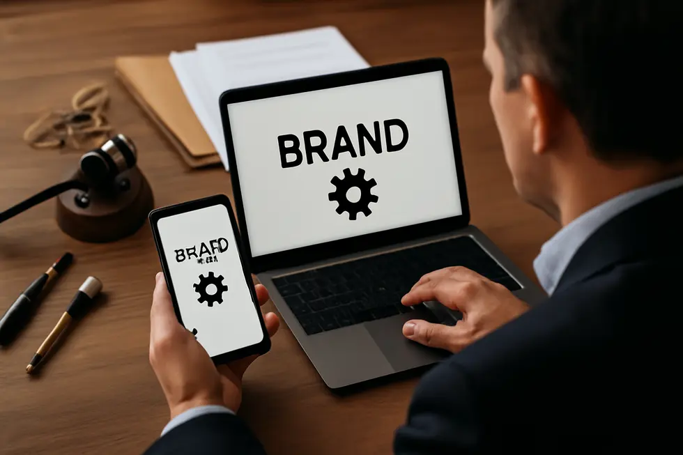 Business owners crafting brand identity with logos, colors, and messaging strategies for the U.S. market.