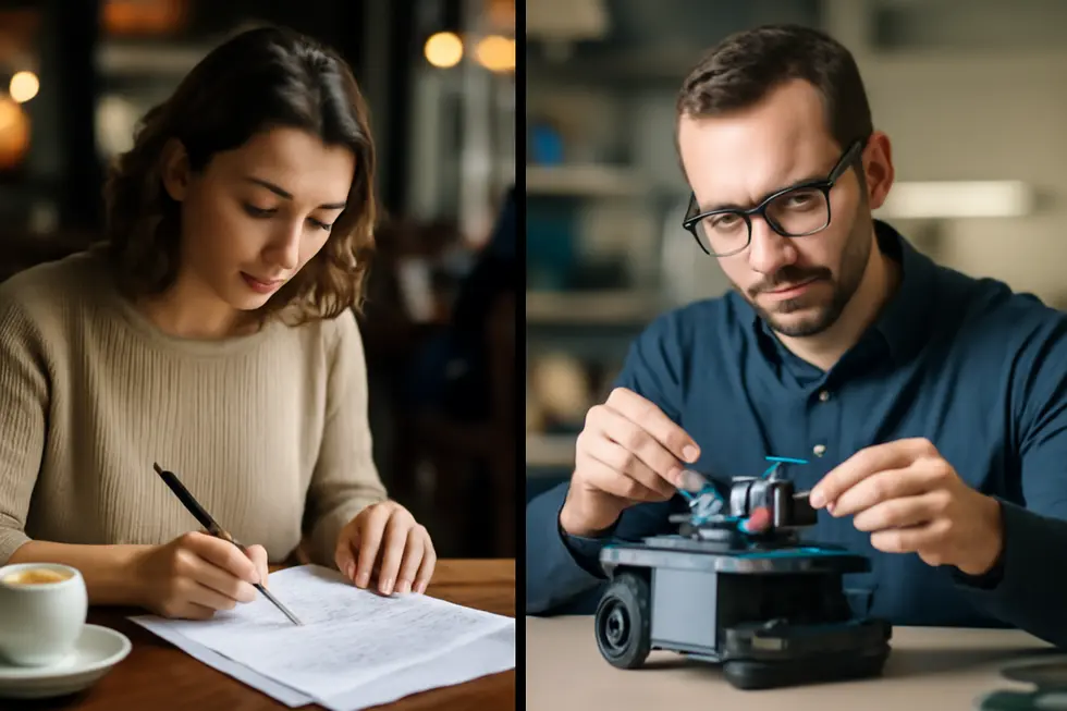 Visual comparison highlighting key differences between copyright and patent protection for business owners.