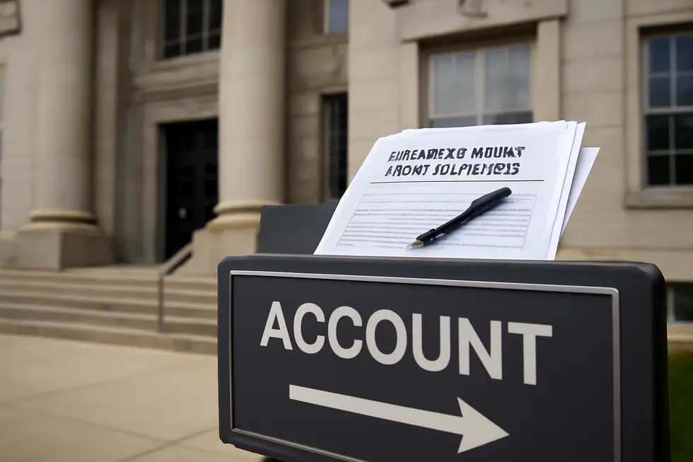 A business owner examines legal details about naming their business amid trademark regulations.