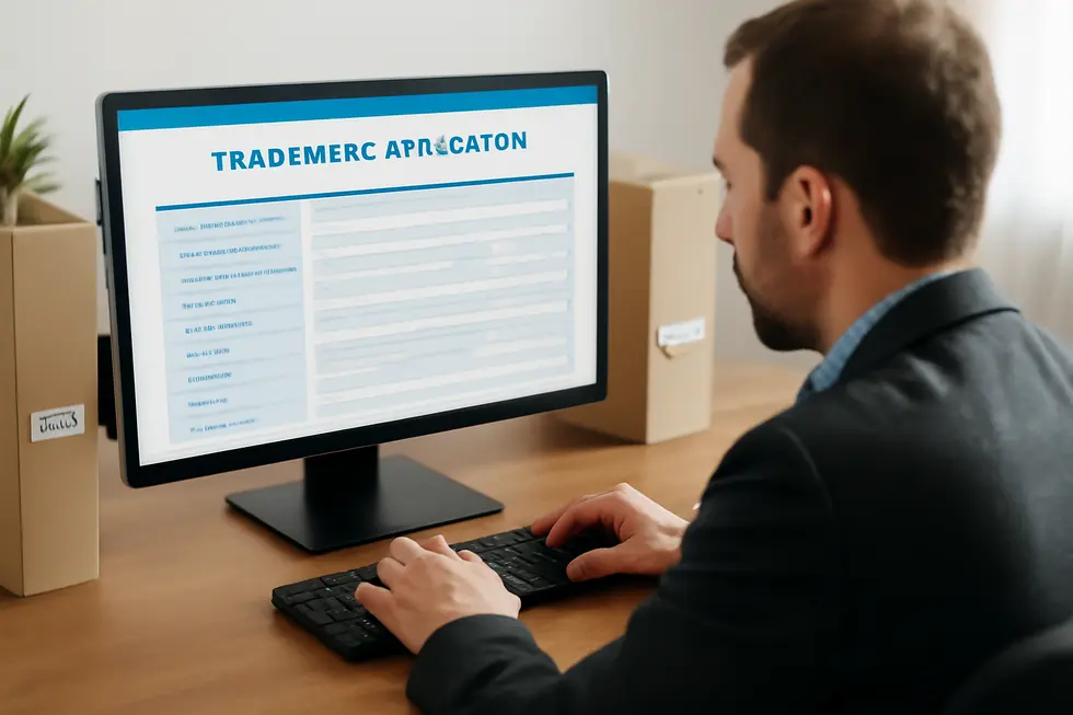 A business owner performing a comprehensive trademark search to confirm name eligibility before branding in the US.
