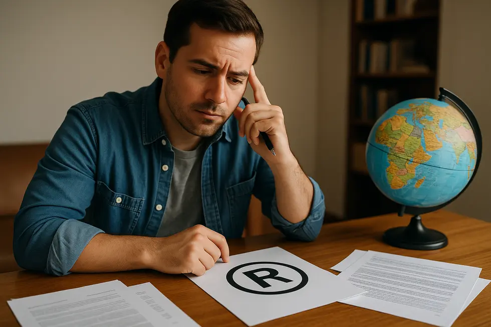 A business owner considering the protective reach of trademarking.