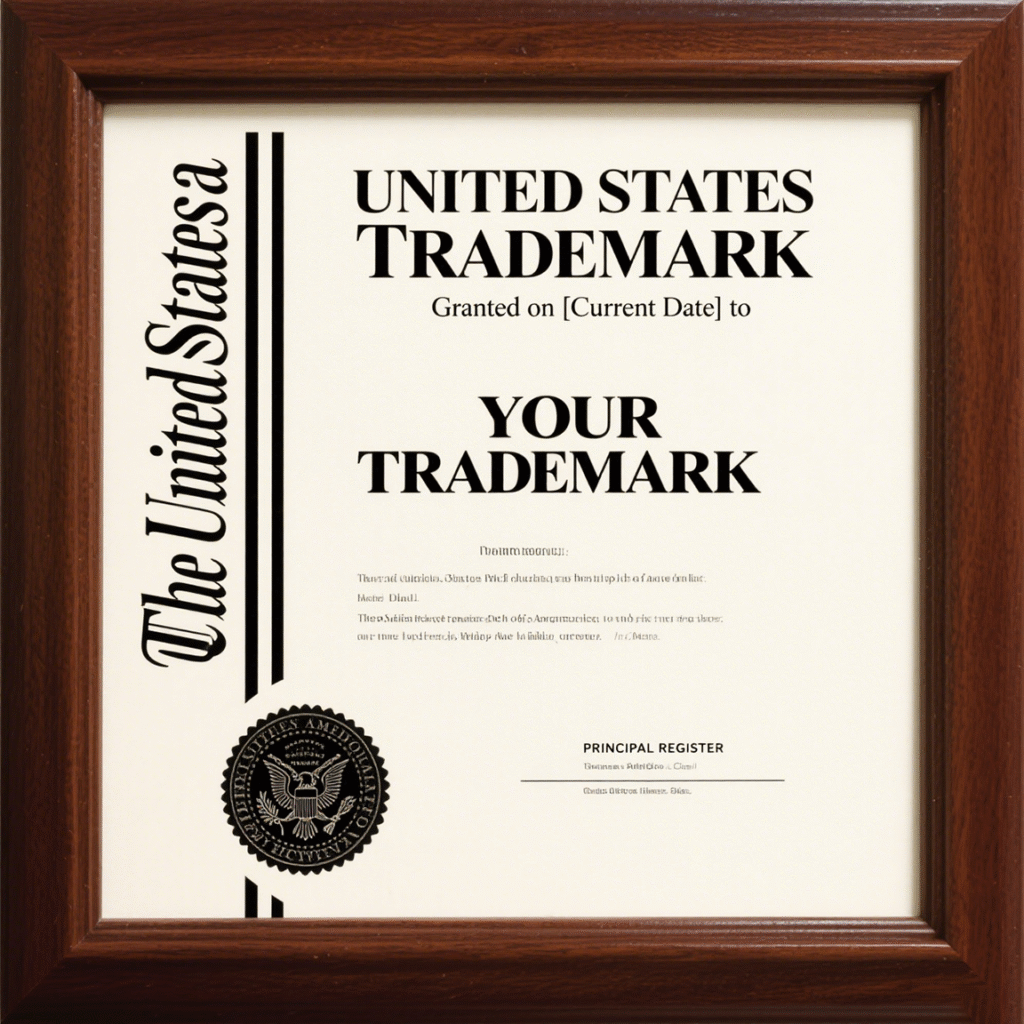 Trademark Certificate with Plaque