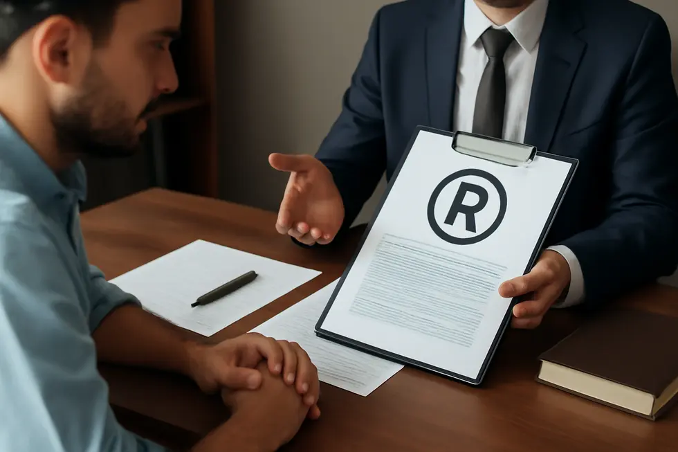 Business owner reviewing state business name registration and uniqueness requirements amid competing business name options.