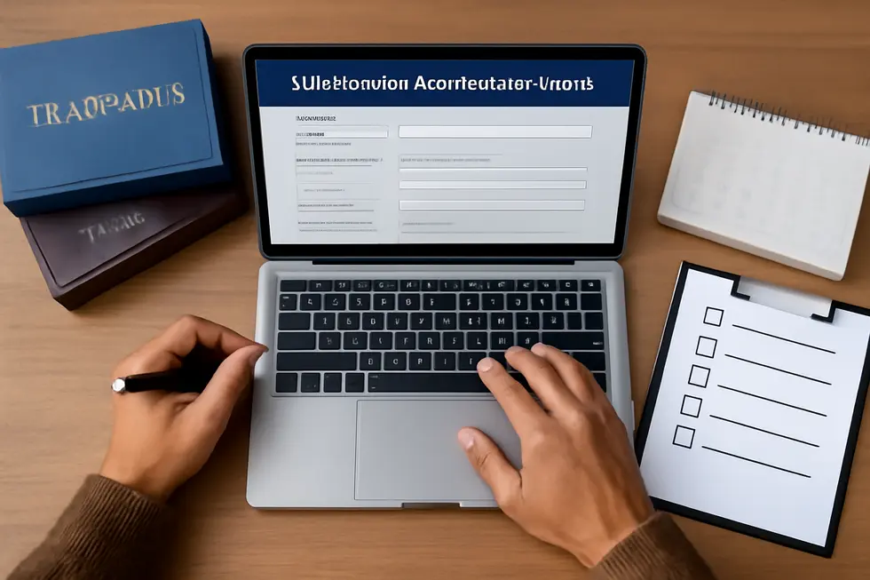 Business owner assessing trademark eligibility based on distinctiveness and usage criteria.