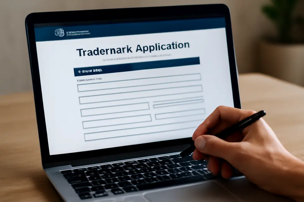 Business owner reviewing copyright law, highlighting why short phrases can’t be copyrighted.