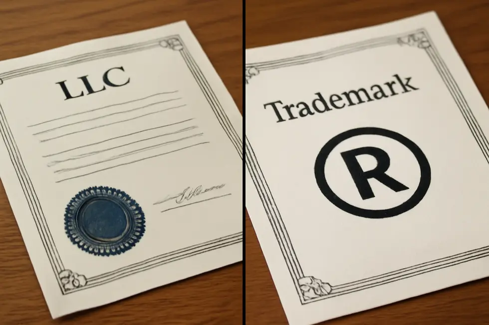 Business owner verifying LLC name availability across state databases to comply with state registration requirements.