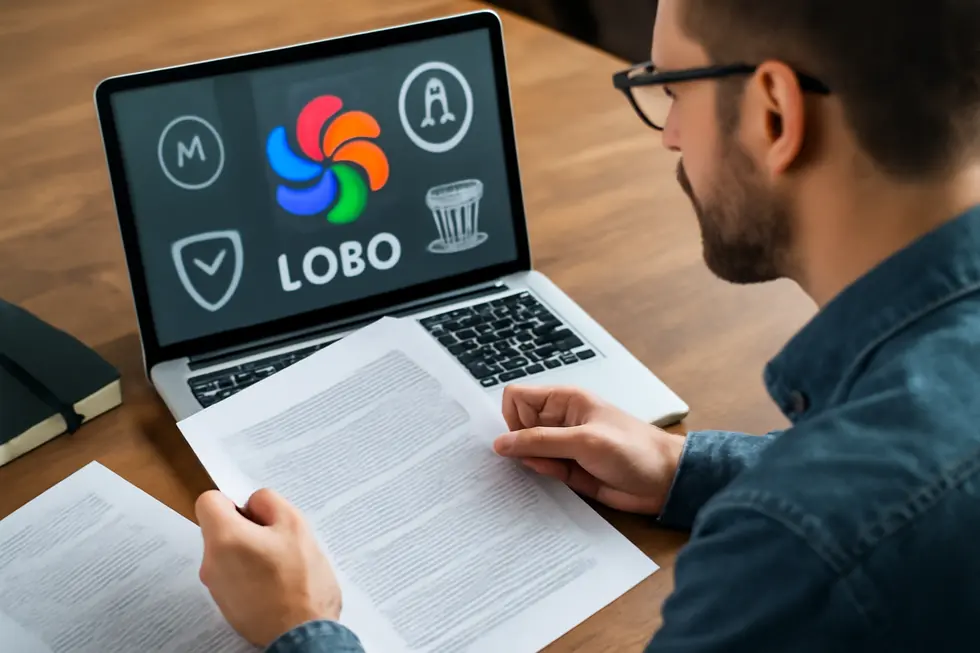 Visual representation of trademark protection for a business name and logo, highlighting legal safeguards.